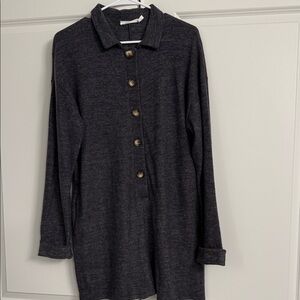 NWOT Lush Gray Knit Sweater Romper